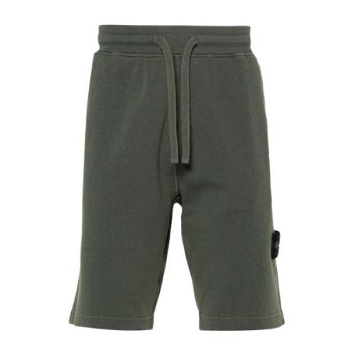 Militærgrønn Bomull Sports Shorts