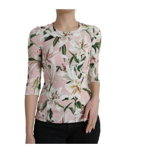 Blomster Lily Print Bluse Topp