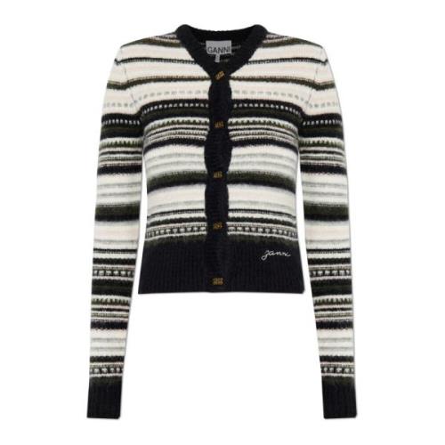 Cardigan med stripemønster