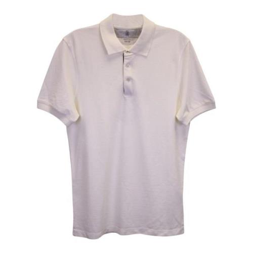 Ecru Cotton Pique Polo Shirt