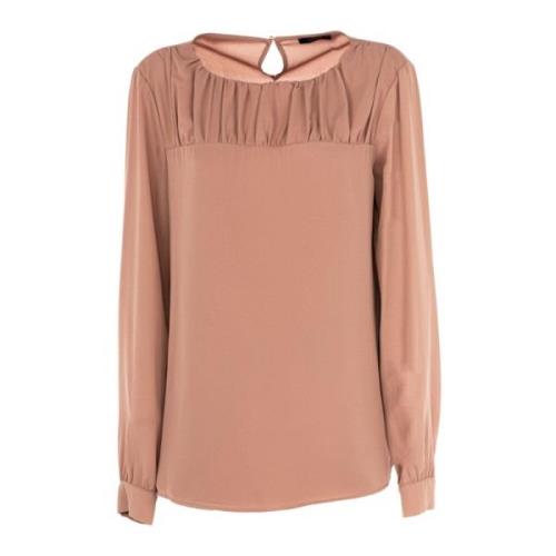 Elegant Langermet Bluse Lilla