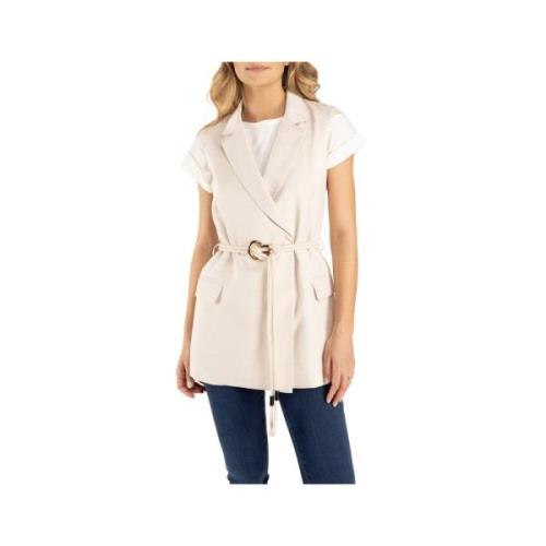 Beige Gilet Jakker Naturlig Chic