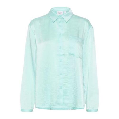 Pastel Turquoise Oversized Bluse