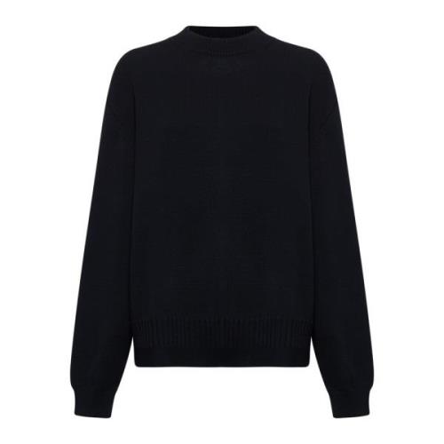 Rib Crew Neck Strikkeplagg for Kvinner