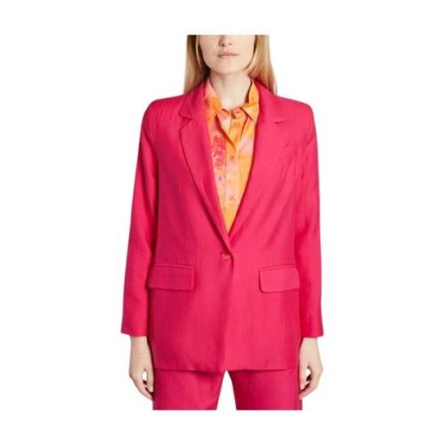 Fuchsia Tencel Blazer med Frontknapper