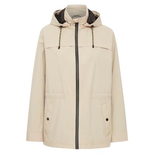 Beige Parka Jakke for Kvinner