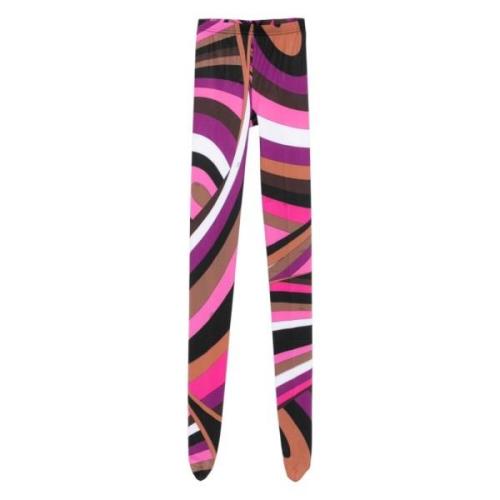 Fuchsia Iride Print Leggings med Booties