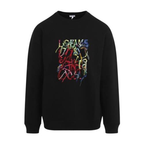 Svart Sweatshirt for Menn Aw24