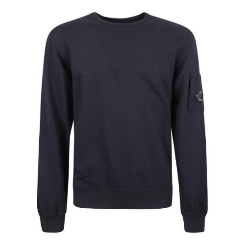 Blå Jersey Sweatshirt med Linse Detalj