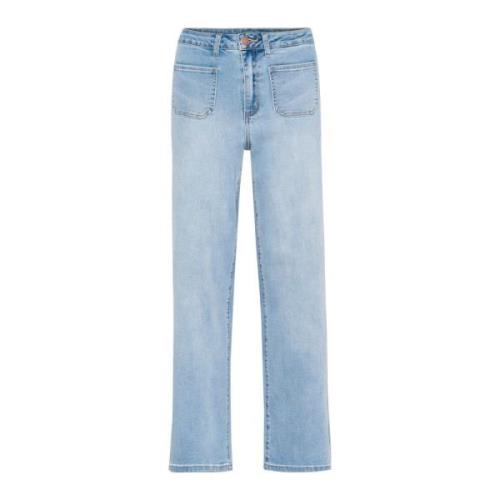 Flared Jeans Light Blue Washed Denim