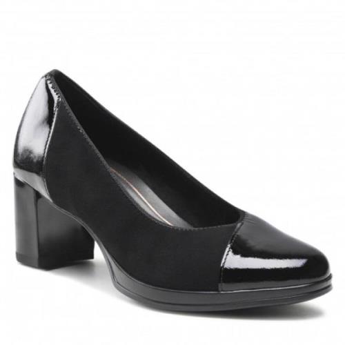 Svart Velvet Pumps Soft Collection