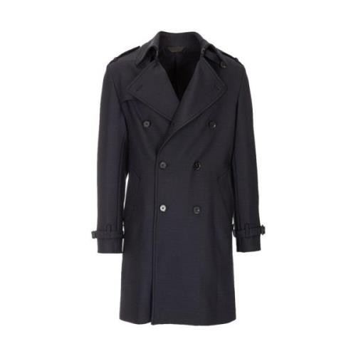 Dobbeltspent ullblandet trenchcoat