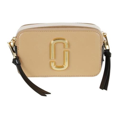 Brun skinn crossbody veske