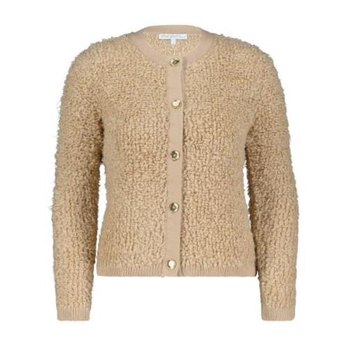 Beige Boucle Rund Hals Genser