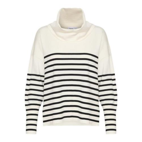 Stripete Cowlneck Pullover Genser Ice