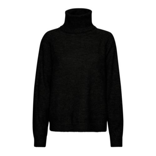 Sort Rollneck Pullover Genser