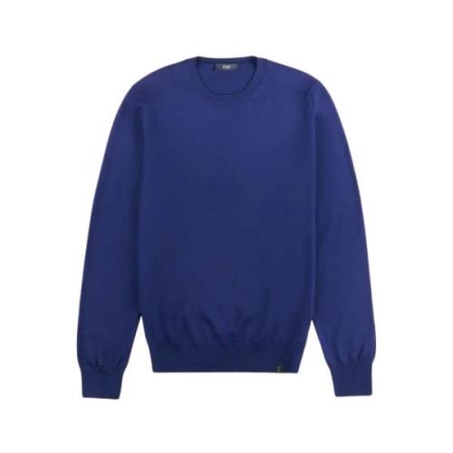 Blå Crew Neck Genser