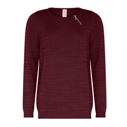 Strukturert Pullover med Glidelåsbluse