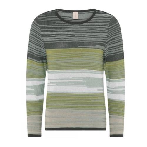 Fargerik O-Neck Pullover Bluse