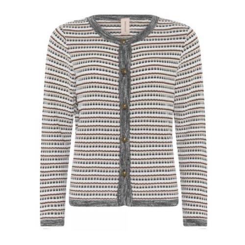 Stripete Cardigan Svart/Off