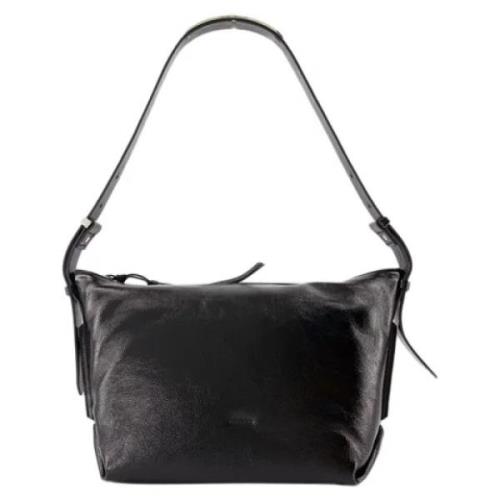 Leather shoulder-bags