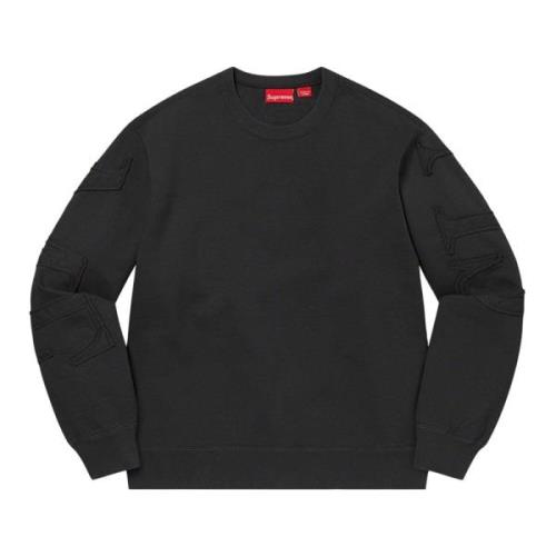 Svart Tonal Applique Crewneck Limited Edition