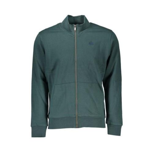 Elegant grønt fleece sweatshirt med broderi