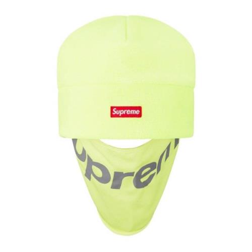 Reflekterende Facemask Beanie Lime