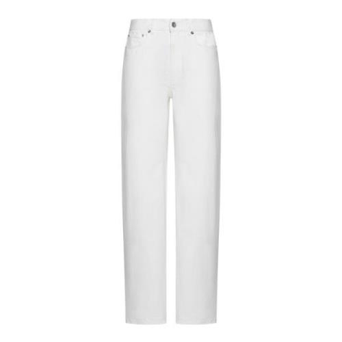 Hvit Denim Wide Leg Jeans