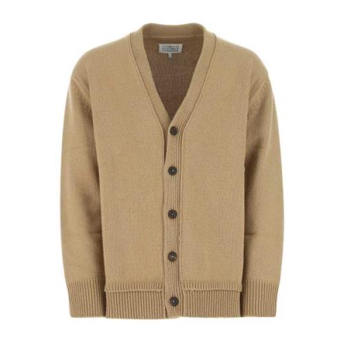 Beige Oversize Ullblanding Cardigan