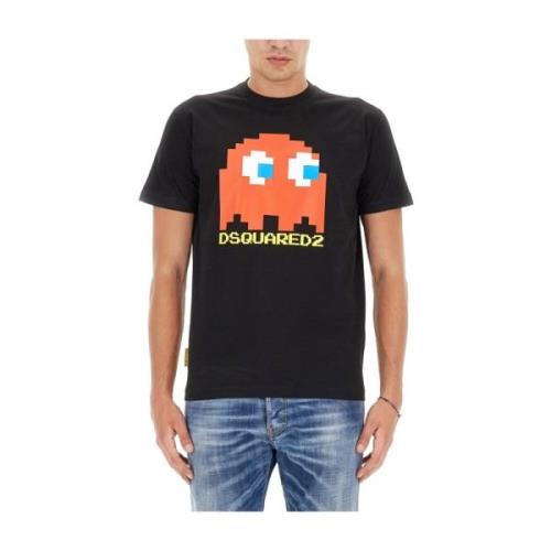 Pac-Man Logo Print T-Shirt