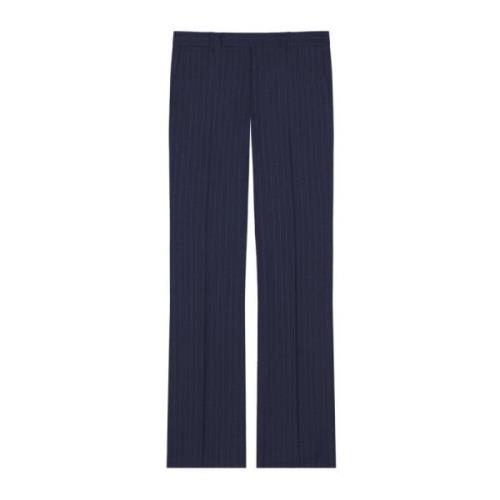 Virgin Wool Straight Leg Bukser Navy