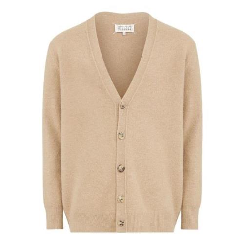 Beige Ull Cardigan Genser