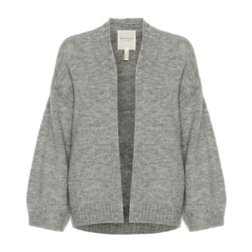 Myk Strikkejakke Medium Grey Melange