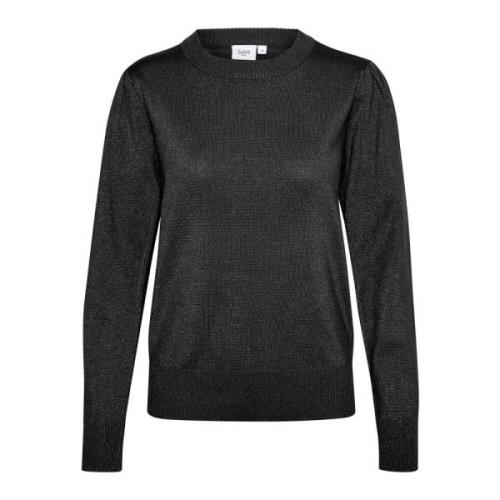 Glitrende Pullover Genser Svart