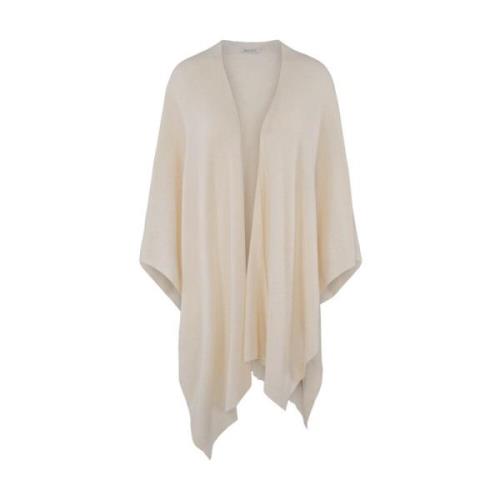 Cashmere Poncho-Cardigan Strikket