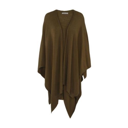 Cashmere Poncho-Cardigan Strikket