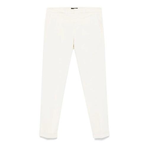 Ecru Bomull Chinos Gabardine Bukser