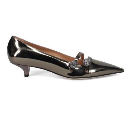 Elegante Sølv Hæl Pumps