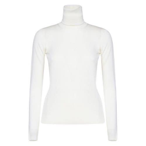 Hvit Mock Neck Sweater