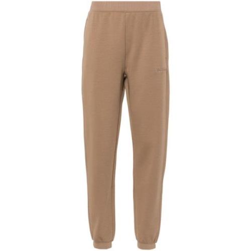 Beige Bomullsblanding Jersey Sweatpants