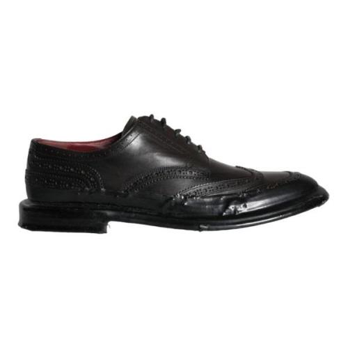 Svarte Skinn Oxford Wingtip Formelle Sko