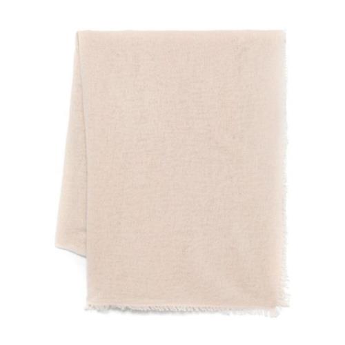 Strikket Beige Kashmir Vinterskjerf