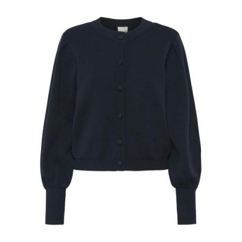 Marine Strikket Cardigan Stilig Topp