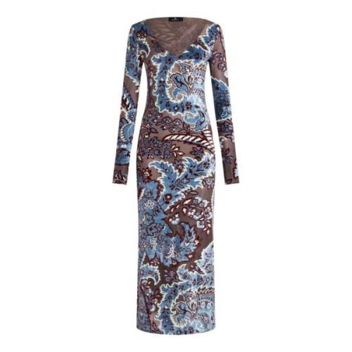 Blomster Paisley Maxi Kjole