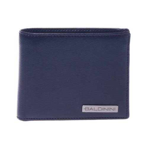 Wallet in dark blue palmellato leather