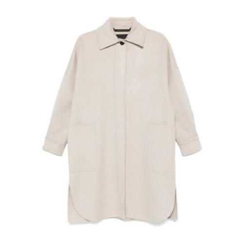 Beige Cashmere Oversize Coat