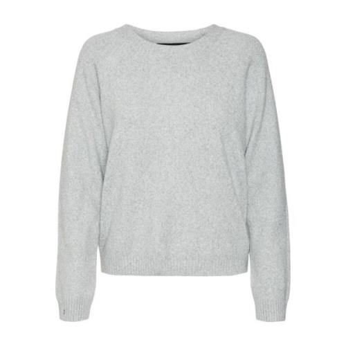 Glitterdetalj Strikket Pullover Genser