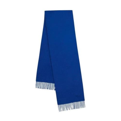 Blå Mulberry Small Solid Wool Scarf 30X200 Accesories