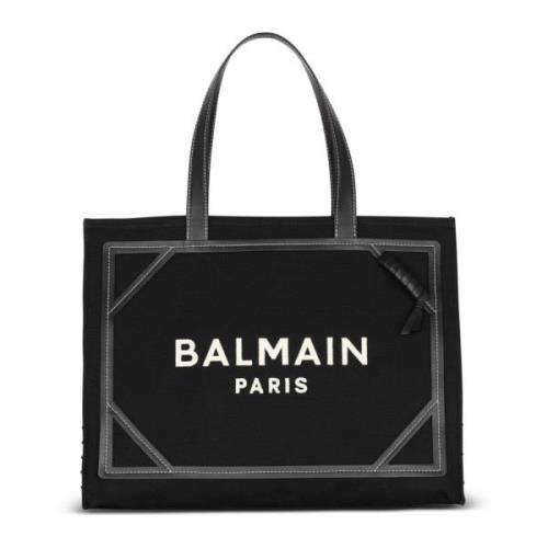 B-Army 42 monogrammet lerret og glatt skinn tote bag